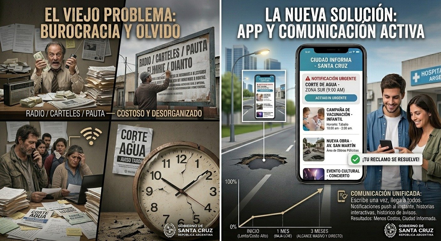 Comunicación oficial en la app