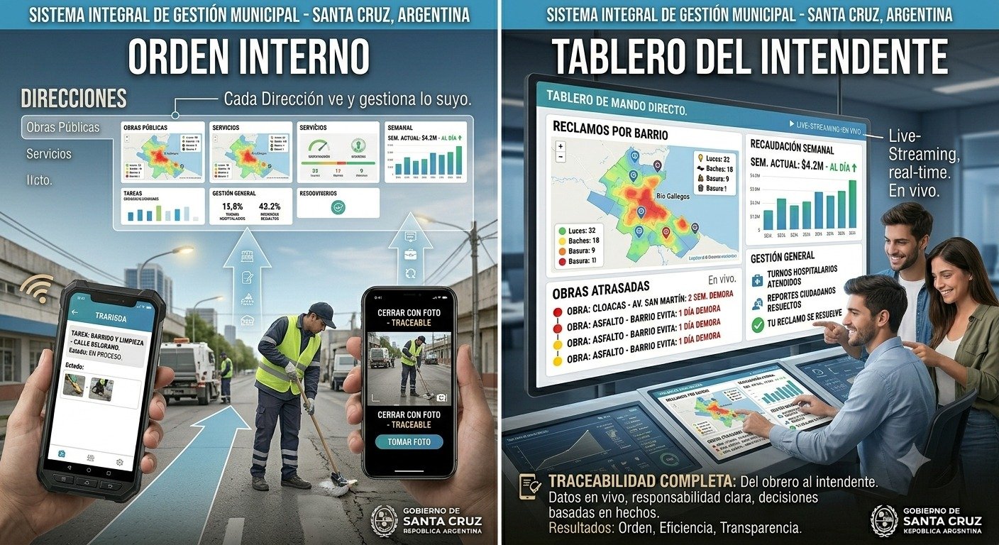 Tablero del intendente en la app